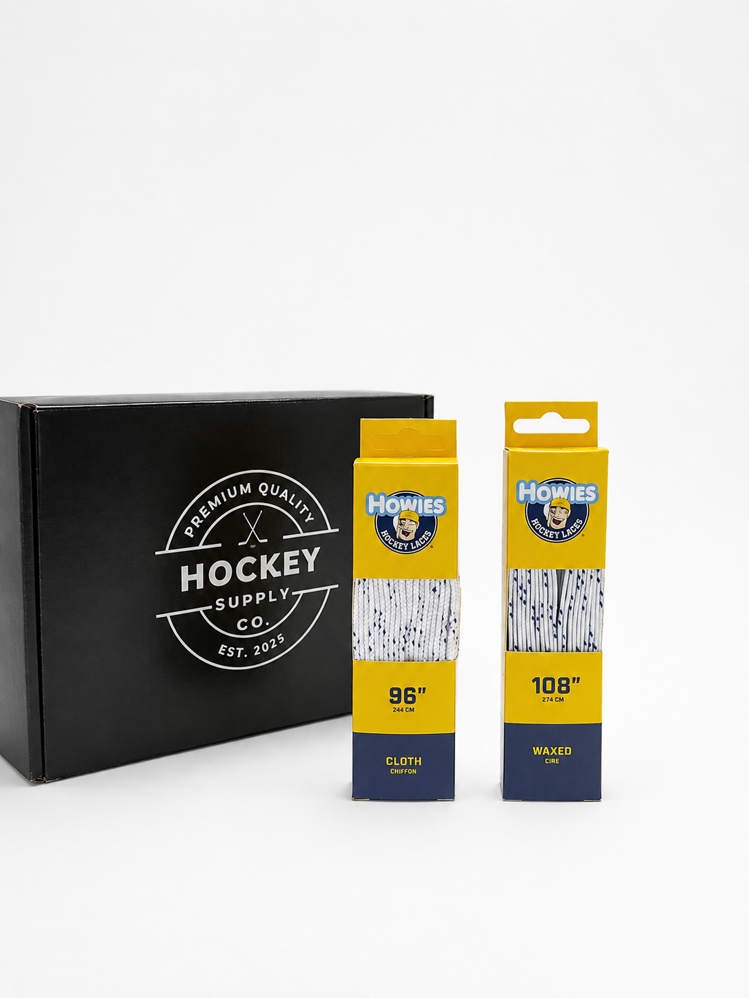 Howie's White Cloth Hockey Skate Laces