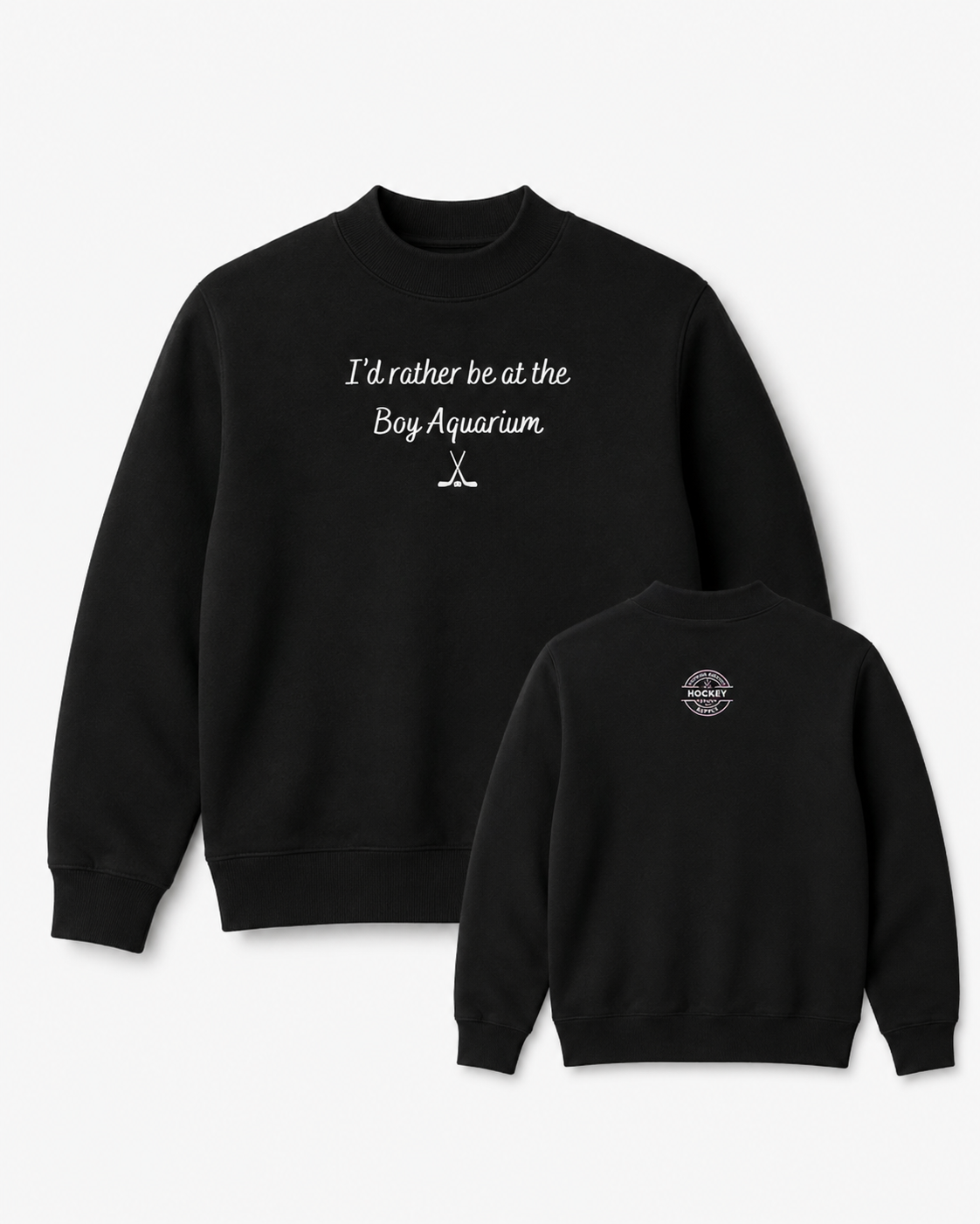"I'd Rather Be at the Boy Aquarium" Mock Neck