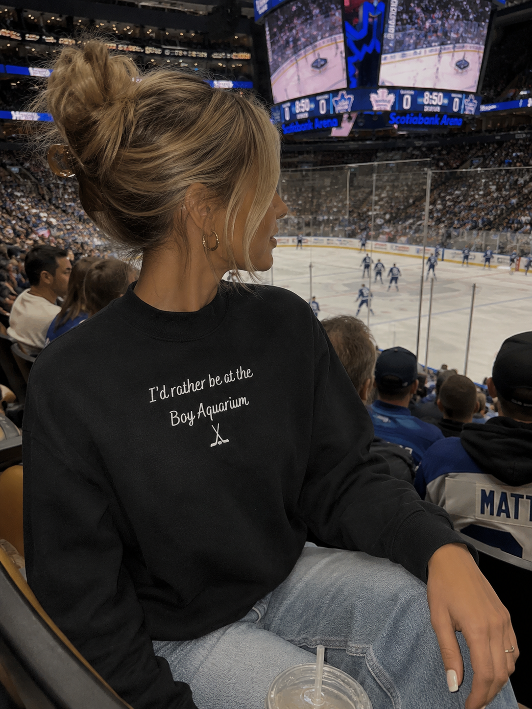 "I'd Rather Be at the Boy Aquarium" Mock Neck