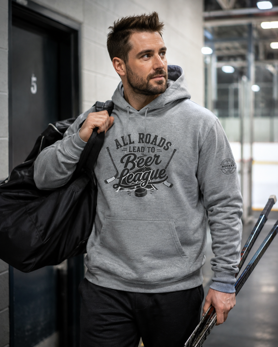 All Roads Lead to Beer League Hoodie